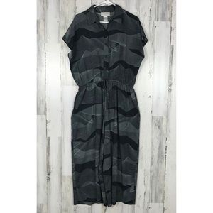 Corey Lynn Calter Black & Gray Patterned Jumpsuit